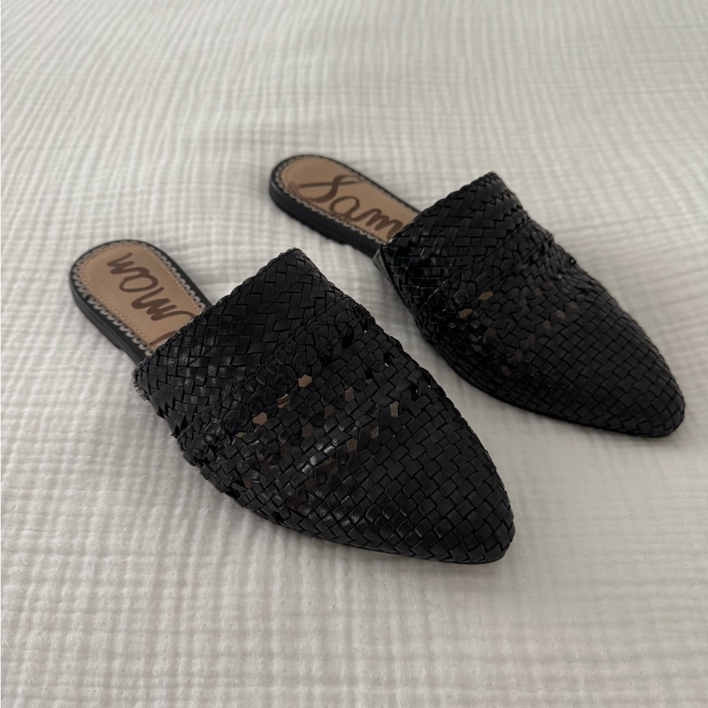 Sam Edelman Black Sparkly Mules